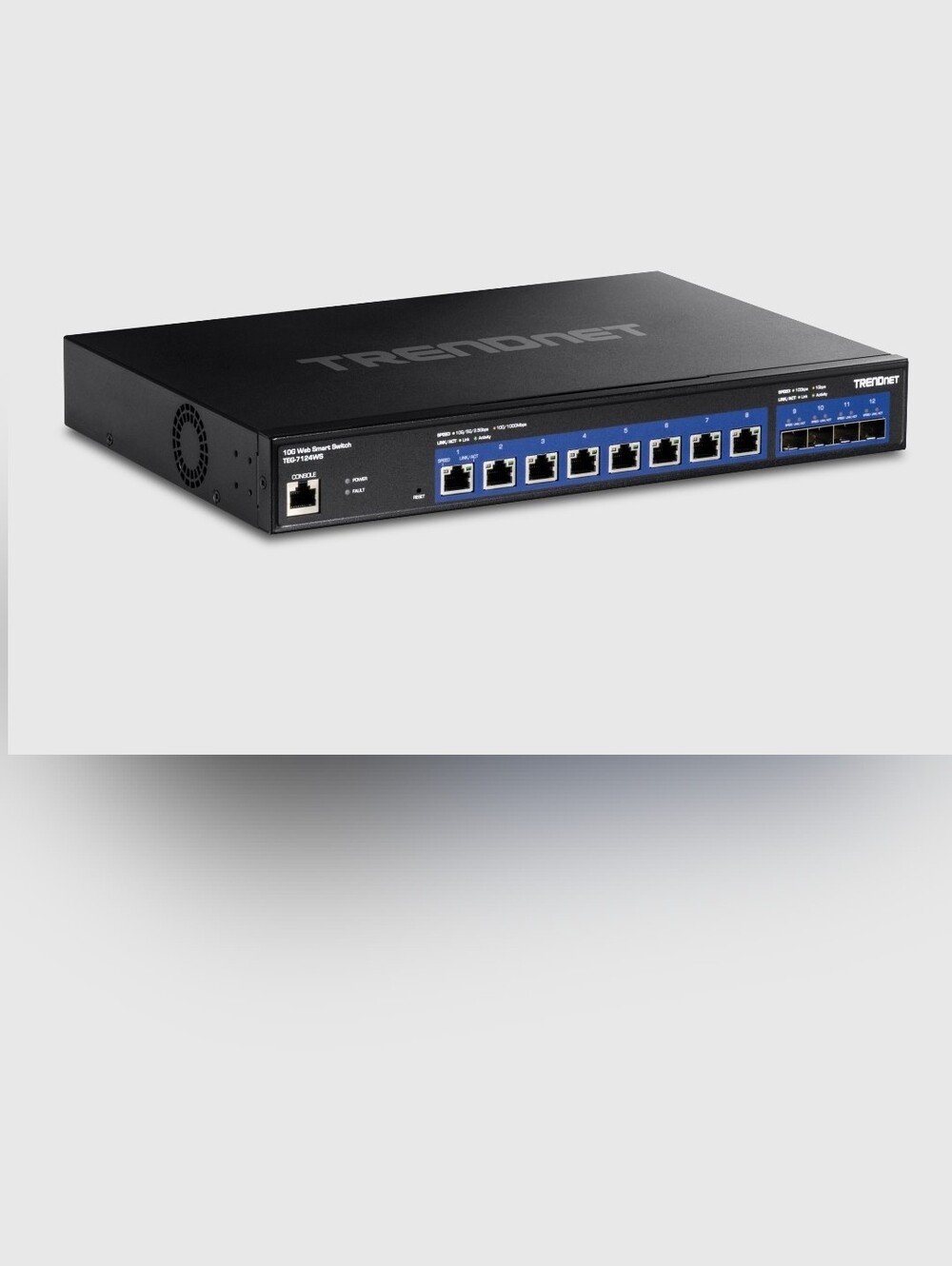 TRENDnet SEALED! NIB! 12-Port 10G Web Managed Smart Switch TEG7124WS. R2S!